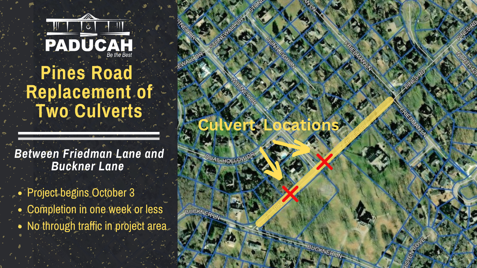 Pines Road Culvert Map