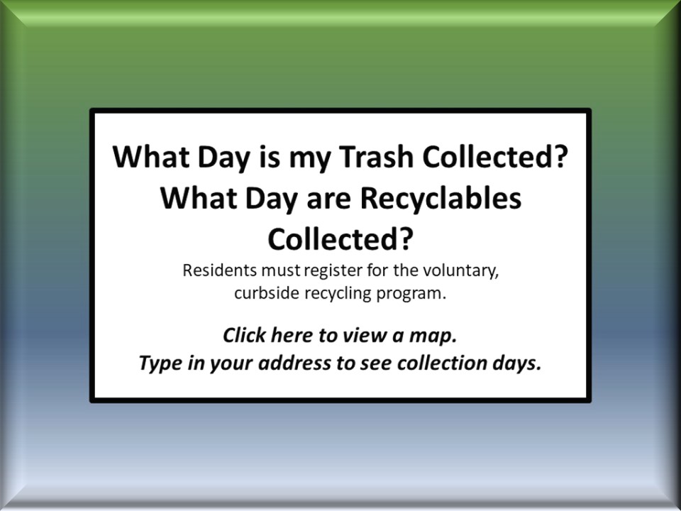 button for collection days